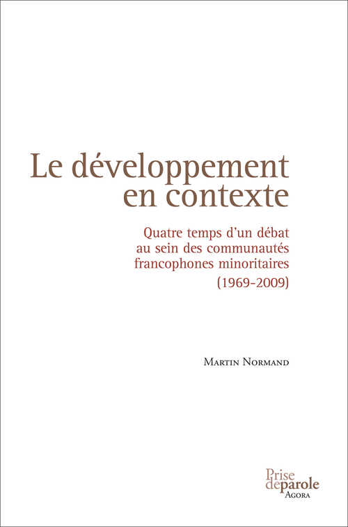 ebook cover of Le développement en contexte, by Normand Martin