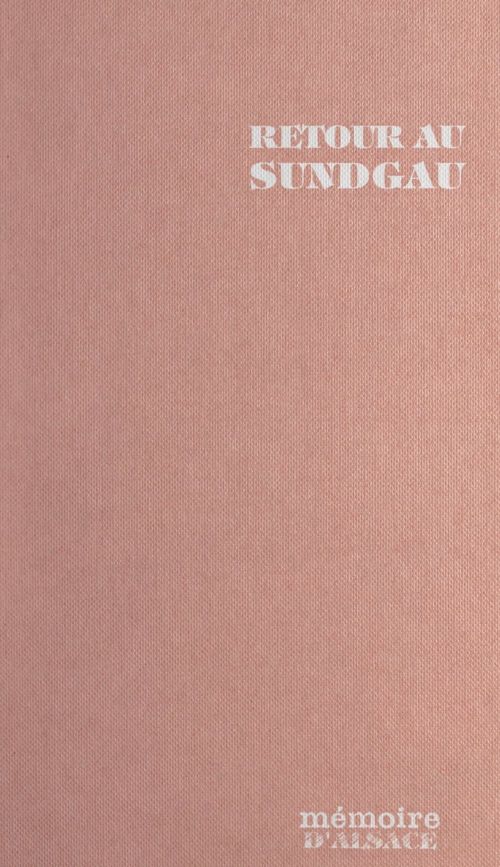ebook cover of Retour au Sundgau, by Richert Ulrich