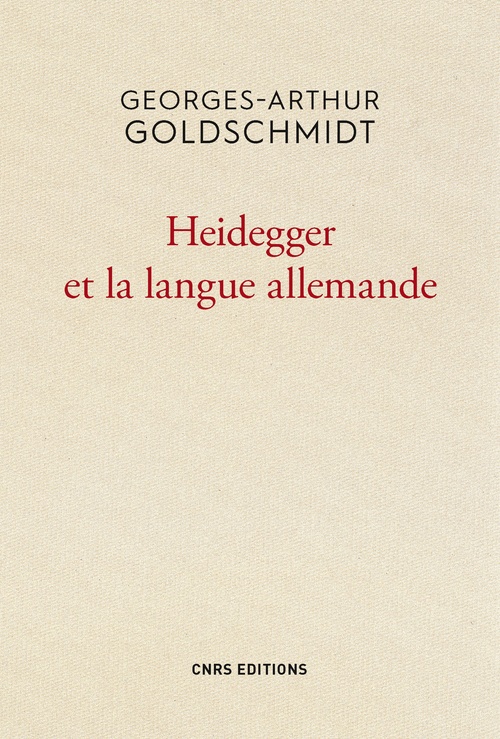 ebook cover of Heidegger et la langue allemande, by Georges-Arthur Goldschmidt