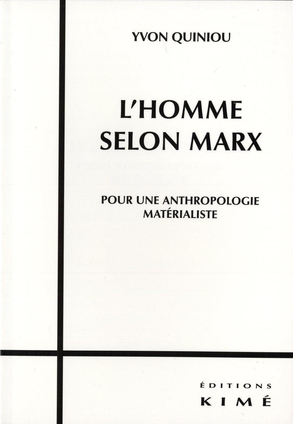ebook cover of L'HOMME SELON MARX, by Yvon Quiniou