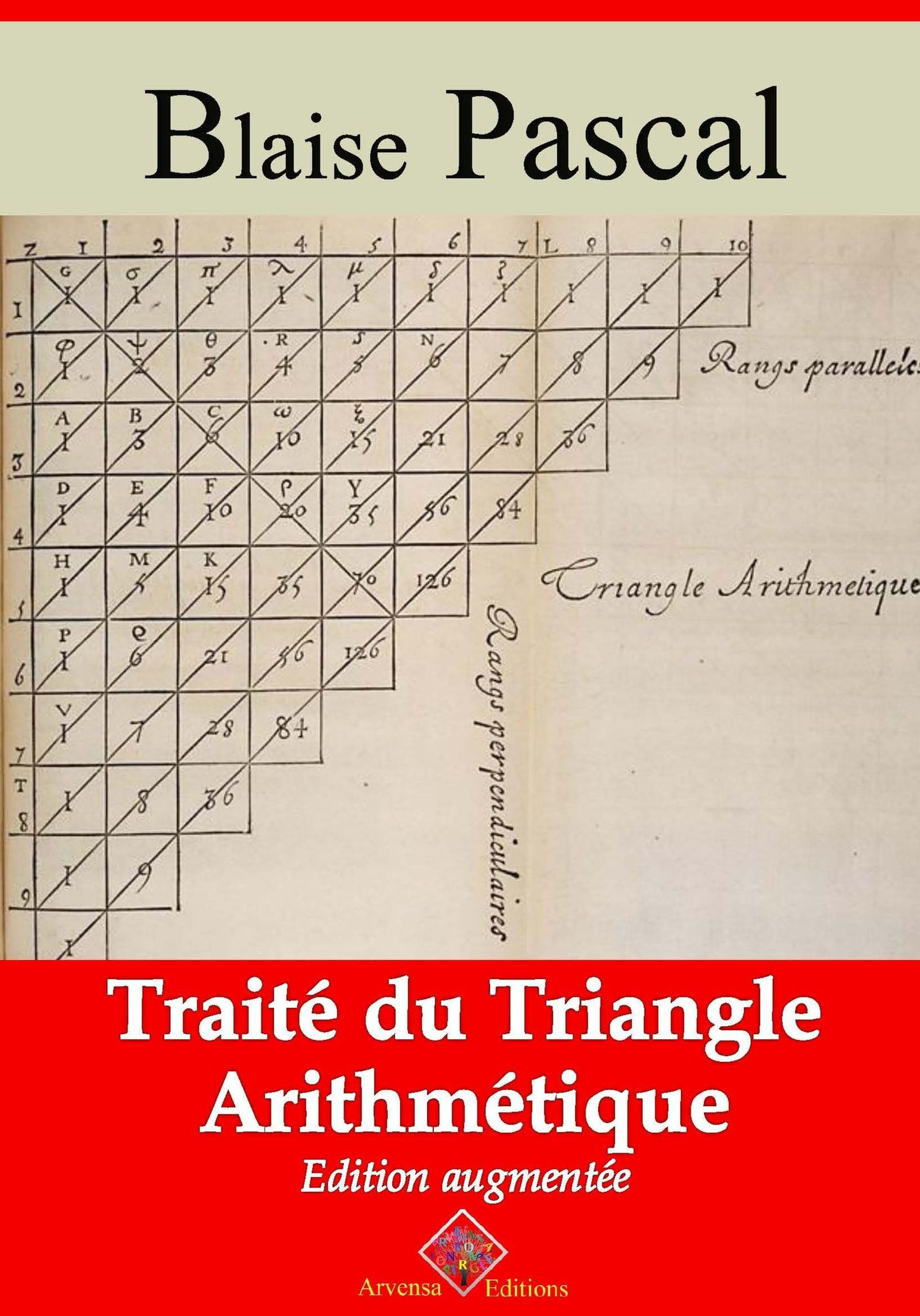 ebook cover of Traité du triangle arithmétique - suivi d'annexes, by Blaise Pascal
