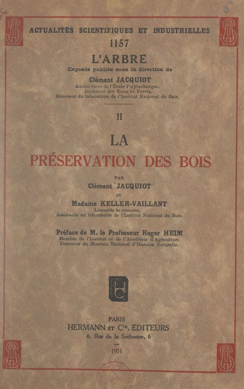Couverture ebook de La préservation des bois, de Clement Jacquiot, Keller-Vaillant