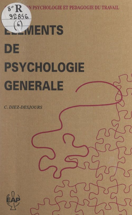Couverture ebook de Éléments de psychologie générale, de Catherine Diez-Desjours