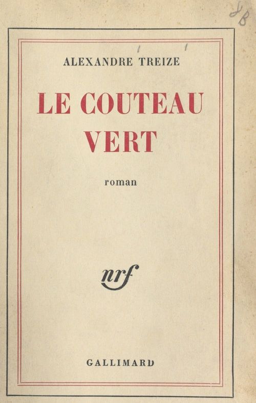 ebook cover of Le couteau vert, by Alexandre Treize