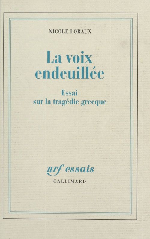 Couverture ebook de La voix endeuillée, de Nicole Loraux