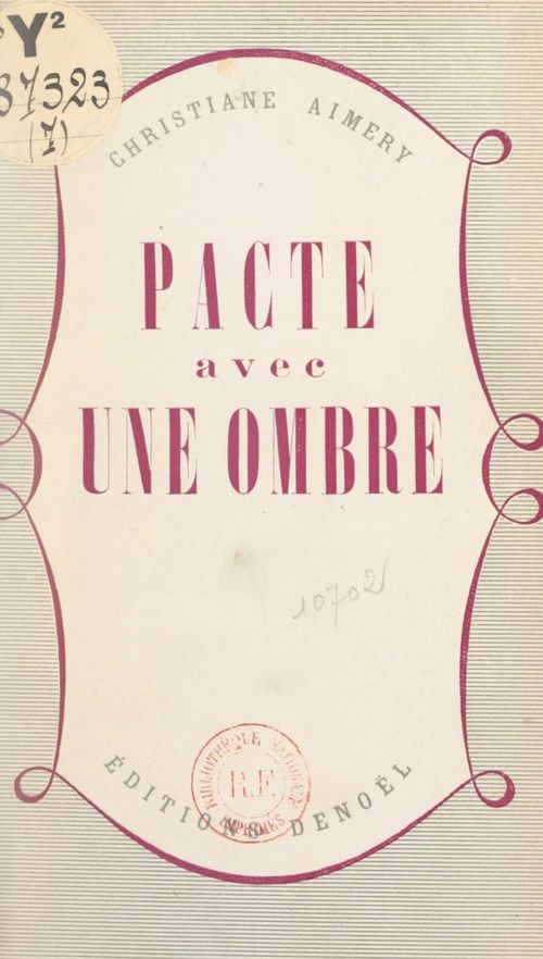 ebook cover of Pacte avec une ombre, by Christiane Aimery