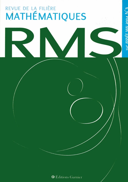 ebook cover of Revue de la filière mathématiques RMS 114-3, by
