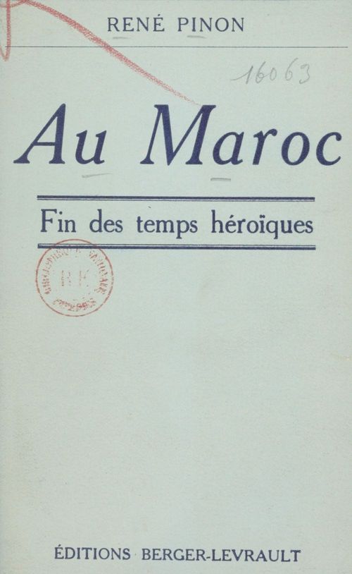 ebook cover of Au Maroc, by Rene Pinon