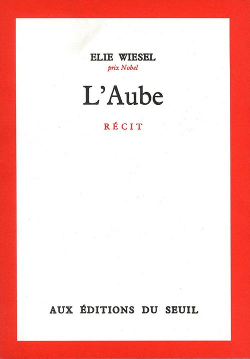 ebook cover of L'Aube, by Elie Wiesel