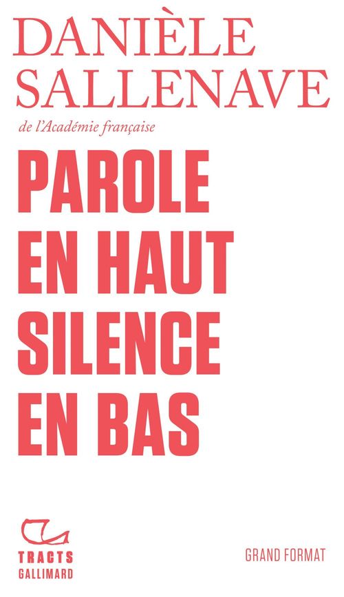 Couverture ebook de Parole en haut silence en bas, de Danièle Sallenave