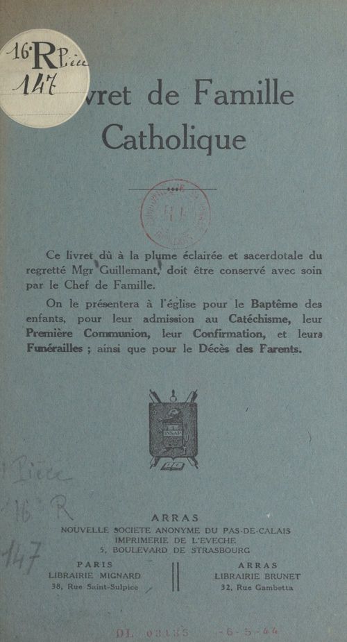 ebook cover of Livret de famille catholique, by Charles Guillemant