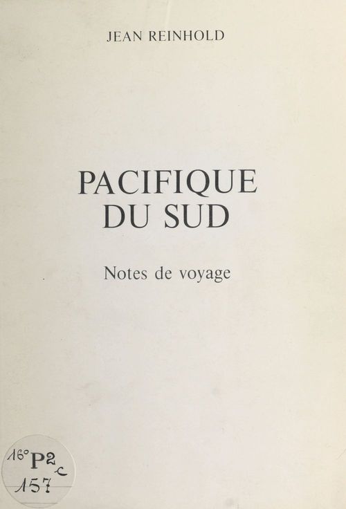 ebook cover of Pacifique du Sud, by Jean Reinhold