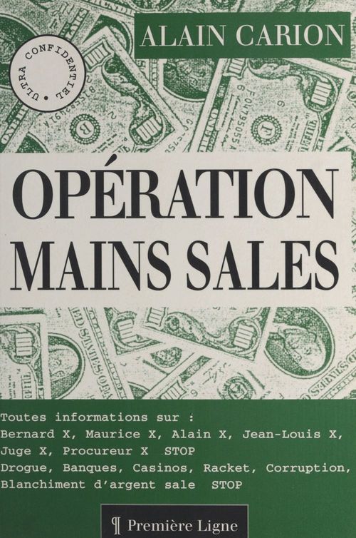 Couverture ebook de Opération mains sales, de Carion