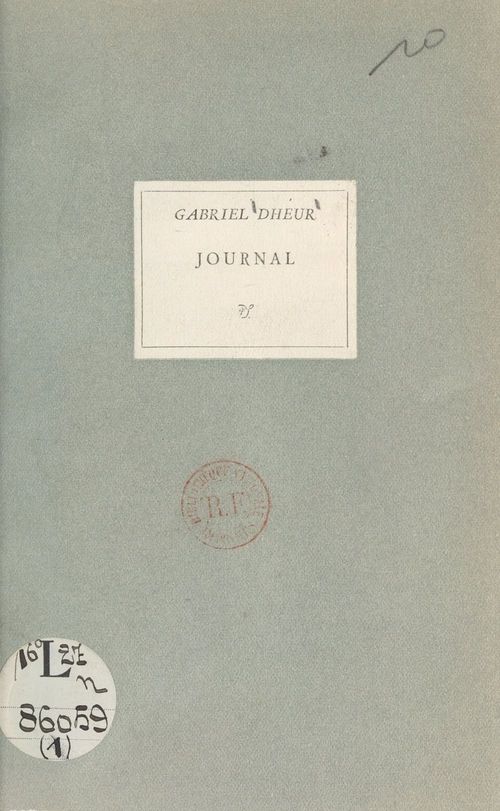 Couverture ebook de Journal, de Gabriel Dheur