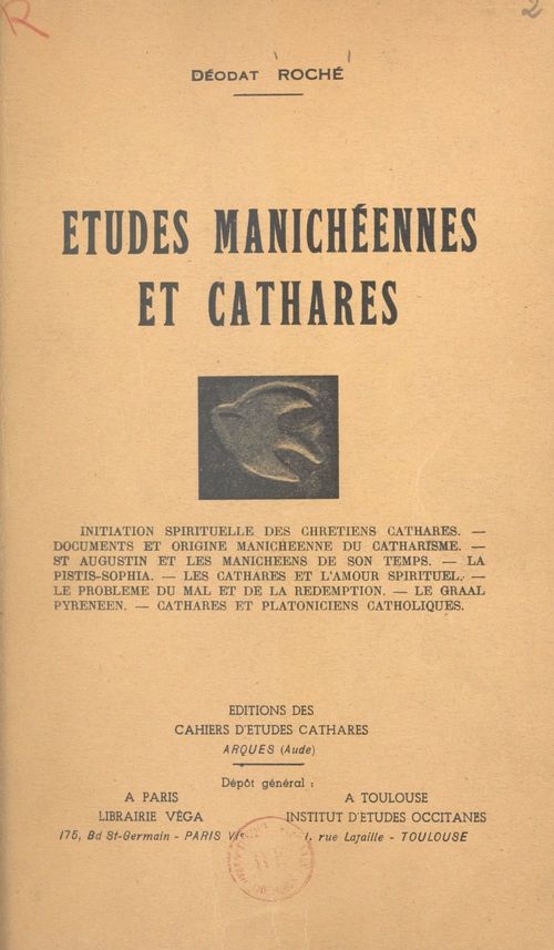 Couverture ebook de Études manichéennes et cathares, de Deodat Roche