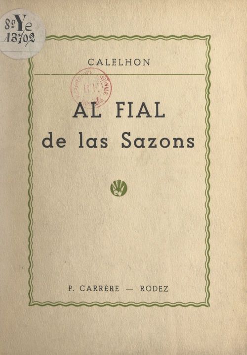 ebook cover of Al Fial de las Sazons, by Calelhon