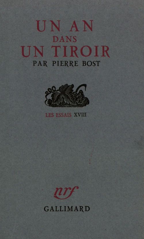 Couverture ebook de Un an dans un tiroir, de Pierre Bost