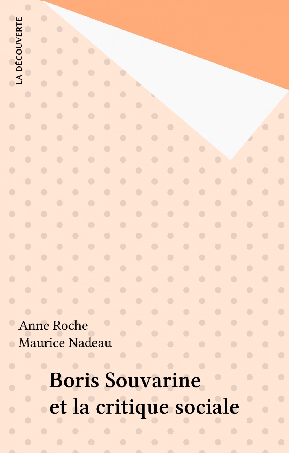 ebook cover of Boris Souvarine et la critique sociale, by Anne Roche