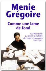 Couverture ebook de Comme une lame de fond, de Menie Grégoire