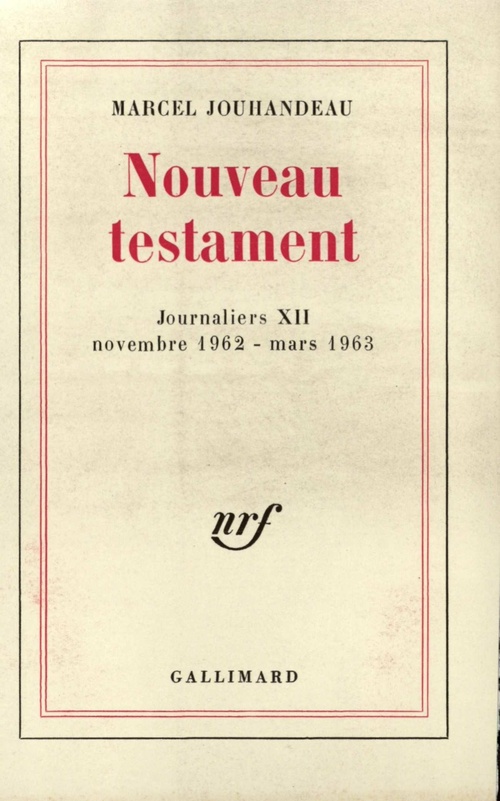 ebook cover of Journaliers (Tome 12) - Nouveau testament, by Marcel Jouhandeau
