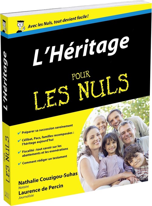 Couverture ebook de L'héritage pour les nuls, de Nathalie Couzigou-Suhas, Laurence de Percin