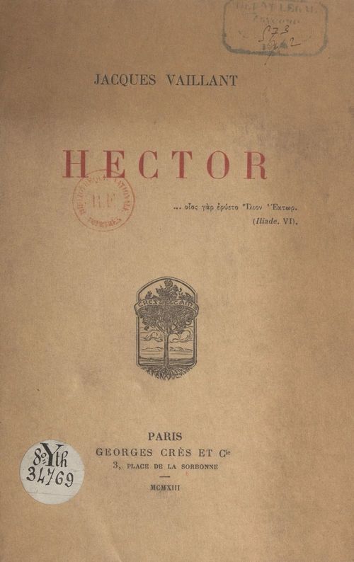 Couverture ebook de Hector, de Jacques Vaillant