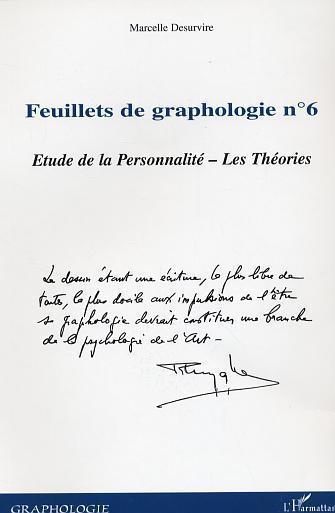 ebook cover of Feuillets de graphologie n°6, by Marcelle Desurvire