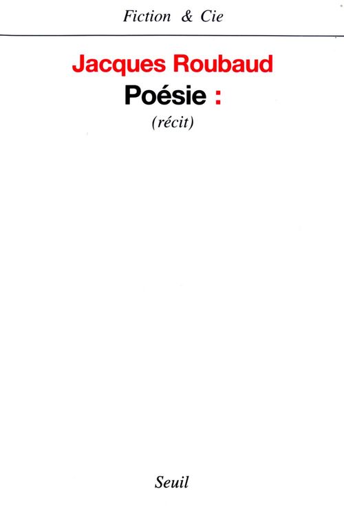 Couverture ebook de Poésie :, de Jacques Roubaud