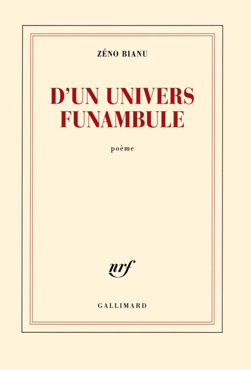 ebook cover of D'un univers funambule, by Zéno Bianu