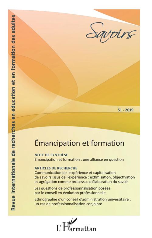 ebook cover of Émancipation et formation, by Revue savoirs