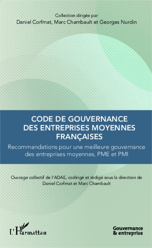 Couverture ebook de Code de gouvernance des entreprises moyennes françaises, de Collectif