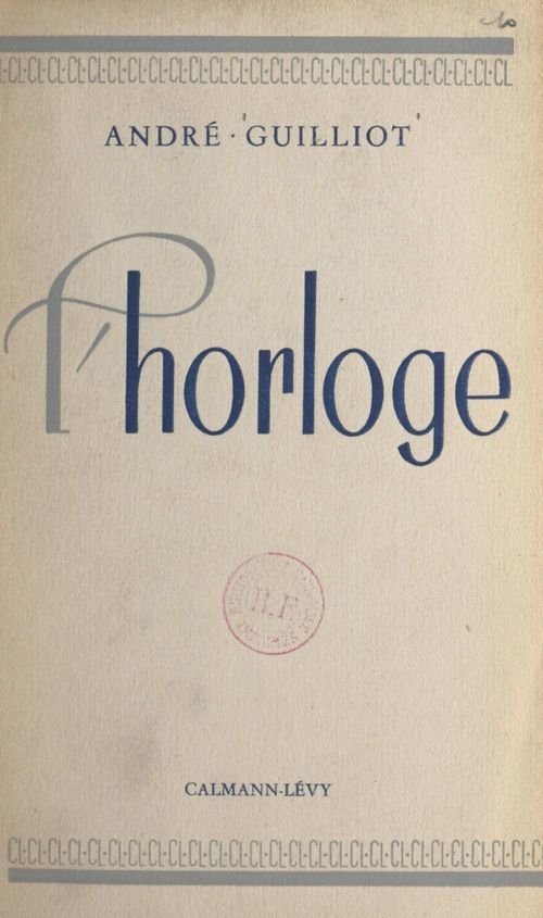 ebook cover of L'horloge, by Andre Guilliot