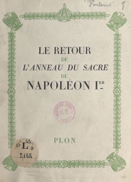 ebook cover of Le retour de l'anneau du sacre de Napoléon Ier, by Jean de Fontanes