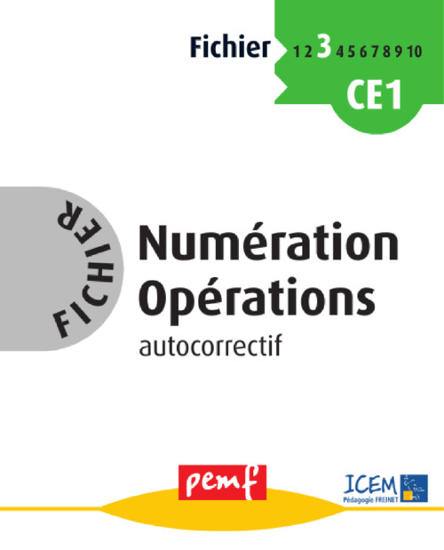 Couverture ebook de Fichier Numération Opérations 3 - pack enseignant (Livret Pédagogique + Fiches Elèves), de Collectif