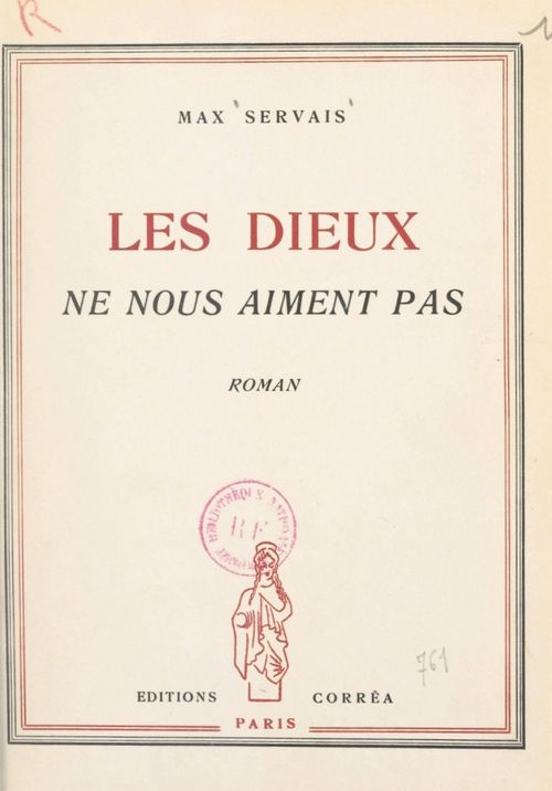 Couverture ebook de Les dieux ne nous aiment pas, de Max Servais