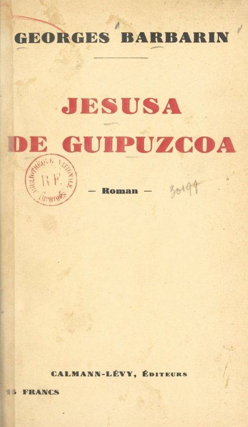 ebook cover of Jesusa de Guipuzcoa, by Georges Barbarin