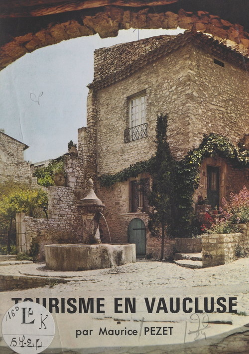 ebook cover of Tourisme en Vaucluse, by Maurice Pezet