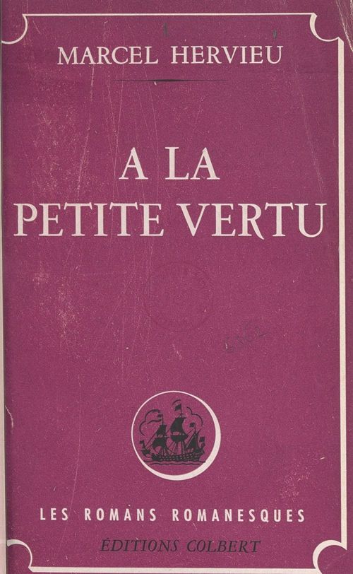 Couverture ebook de À la petite vertu, de Marcel Hervieu