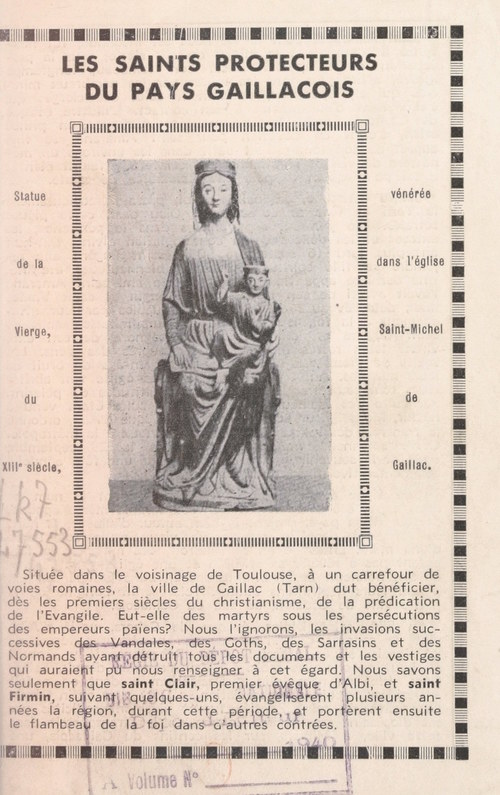 Couverture ebook de Les Saints protecteurs du pays gaillacois, de Alphonse Journes