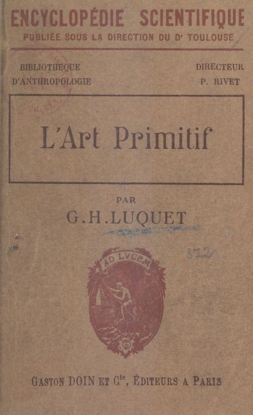 ebook cover of L'art primitif, by Georges henri Luquet