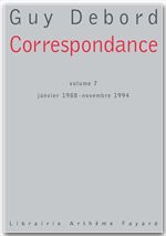 Couverture ebook de Correspondance Volume 7, de Guy Debord