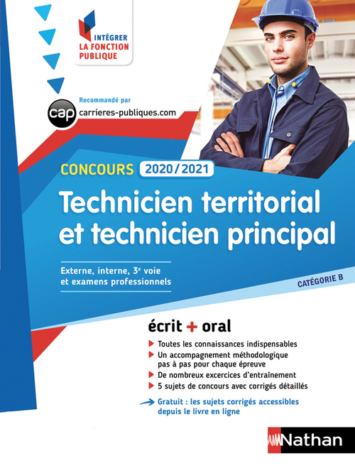 ebook cover of Concours Technicien territorial et Technicien principal - Intégrer la fonction publique - 2020/2021, by Collectif