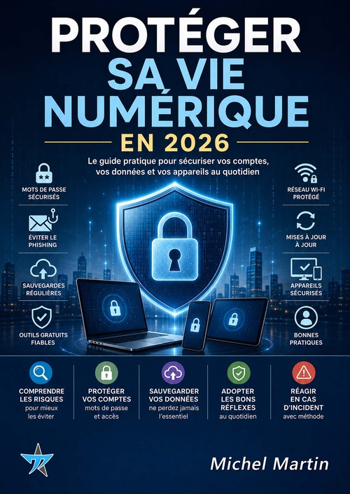 ebook cover of Protéger sa vie numérique en 2026, by Mediaforma Michel Martin