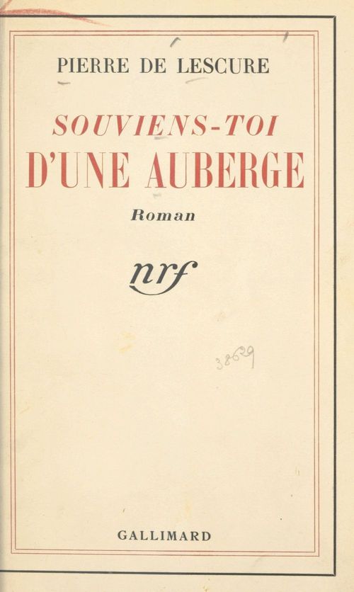 Couverture ebook de Souviens-toi d'une auberge, de Pierre De Lescure