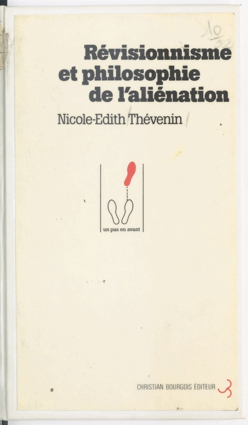 Couverture ebook de Révisionnisme et philosophie de l'aliénation, de Nicole-Edith Thevenin