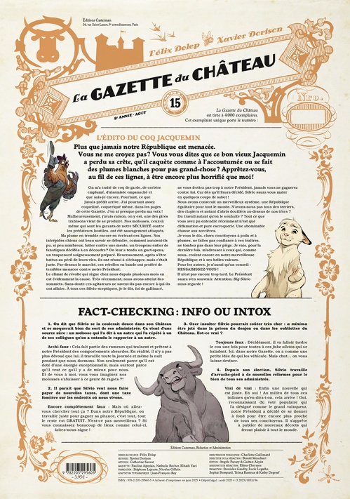 Couverture ebook de La Gazette du château (Tome 15), de Félix Delep, Xavier Dorison