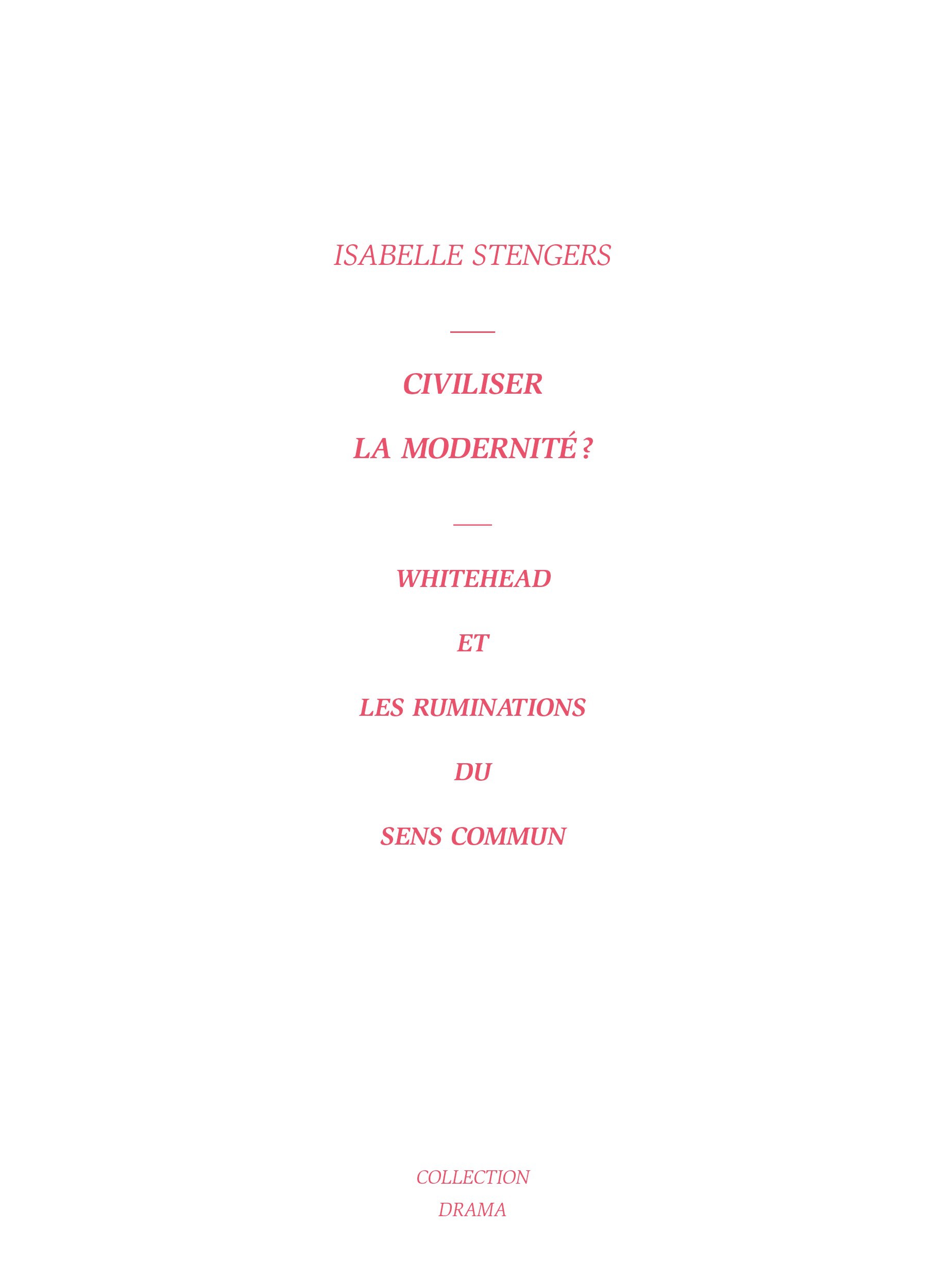 Couverture ebook de Civiliser la modernité ?, de Isabelle Stengers