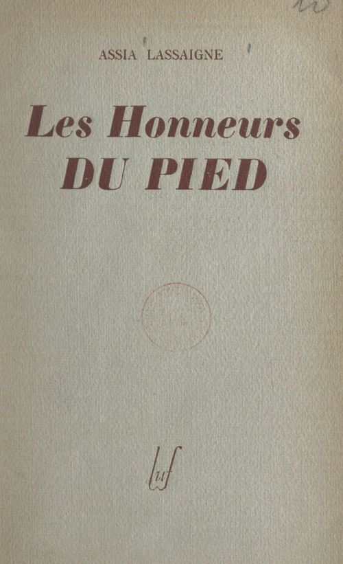 ebook cover of Les honneurs du pied, by Assia Lassaigne