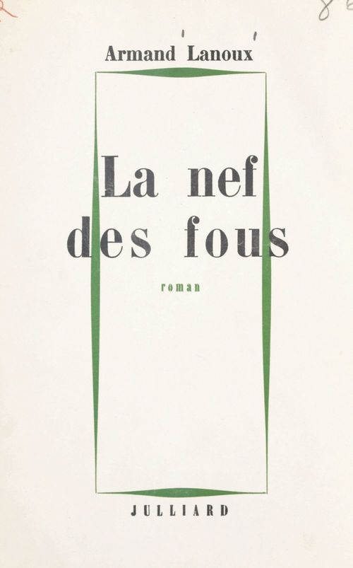 Couverture ebook de La nef des fous, de Armand Lanoux