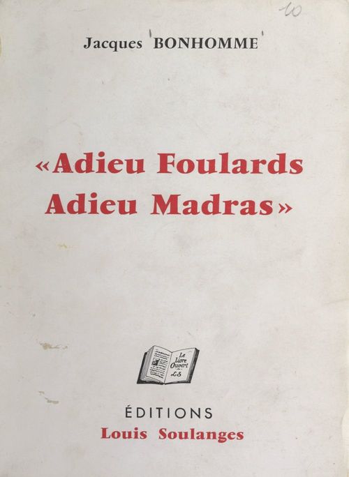Couverture ebook de Adieu foulards, adieu madras, de Jacques Bonhomme